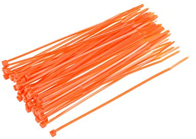 sourcing map Cable Zip Ties Nylon Cable Wire Ties 6 Inch Self-Locking Nylon Tie Wraps Orange 100pcs