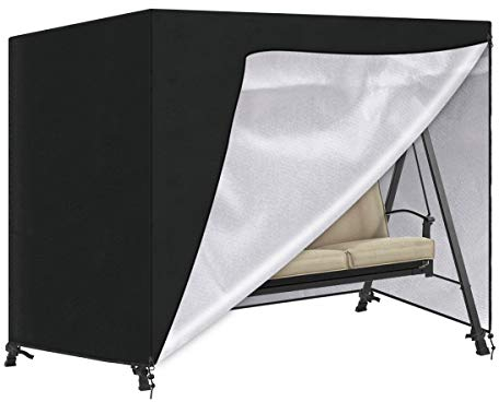 SanGlory Funda Balancin Jardin Exterior 3 Plazas Funda Columpio Jardin Impermeable Funda Protectora para Columpio de jardín, Resistente al Viento, Resistente al desgarro, 210x150x150cm