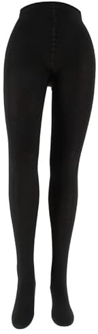 Franzoni Brazil Soft Tights, Damtights, Täckande Tights, Akryl Strumpbyxor, Strumpbyxor Passar För Vintersäsongen - Tillverkade i Italien, Svart x 1 par, L