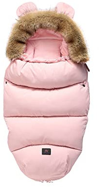 Balakaka Universal Fusssack Winter Baby Kinderwagen, Verdickt Wärmend Winddicht Kinderwagen Winter Baby Fußsack Schlafsack für Baby 0~3 Jahre, Rosa