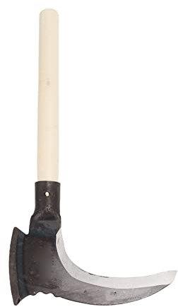 Doppia Falce in Acciaio Ad Alto Manganese, Trattamento di Indurimento Efficiente Doppia Falce Lame Affilate Antiruggine Multifunzionale Falciatura Alberi da Taglio