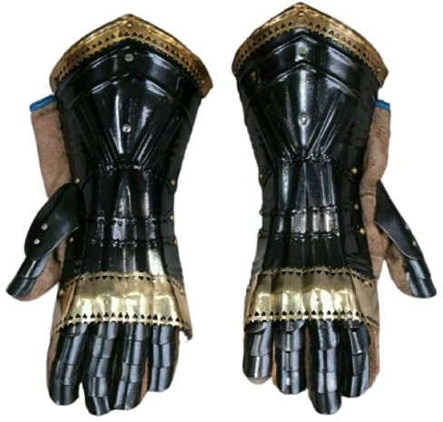 Mittelalterliche Rüstung Stulpen Historische Nazgul Arm Handschuhe Ritter Larp Krieger Stulpen Schwarze Kreuzritter Arm Handschuhe Rollenspiel Kostüm