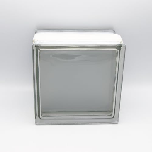 Fuchs Design Bloque térmico, 3 bloques de vidrio de visión completa, 19x19x12cm, interior satinado, aislamiento térmico: Ug 1.2