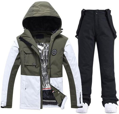 Skianzug Damen, Schneeanzug Damen 2 Teilig Wasserdicht Winddicht Skijacke & Skihose Set Winter Warm Schnee Skifahren Sätze Outdoor Wandern Klettern Lsoliertes Snowboarden Skisuit