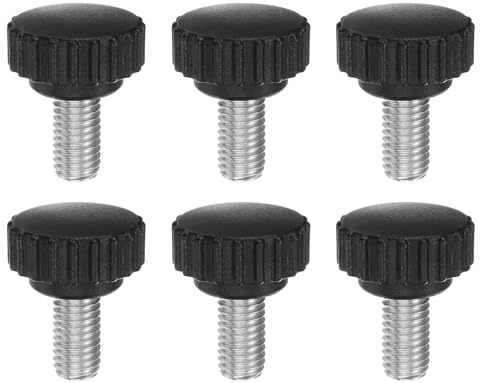 QUARKZMAN 6 Stück Rändelschraube M10 x 20mm Flügelschrauben mit Gewinde, Edelstahl 304 Knebelschraube 28 mm Rundkopf Klemmenschraube Klemmhebel Befestigungsschraube für Möbel Maschine