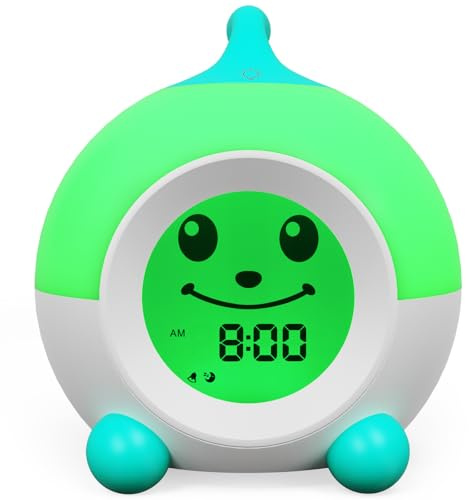 iHoo Ok to Wake Kinder Wecker, Kleinkind Schlaf Training Uhr mit Berührungs Nachtlicht, Nickerchen Timer Geschenk für 2-9 Jahre Mädchen Jungen