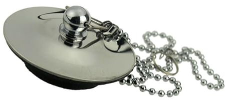 Tappi per lavello con catena in acciaio da 50 cm, a prova di perdite, tappi per vasca da bagno e lavandino, per scarico di bagno e cucina