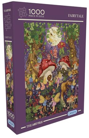 Gibsons The Art File Fairytale 1000 Piece Jigsaw Puzzle for Adults Magical Forest Scene Beautiful Colourful Artwork Sustainable Puzzle with Thickest 100% Recycled Board Great Gift