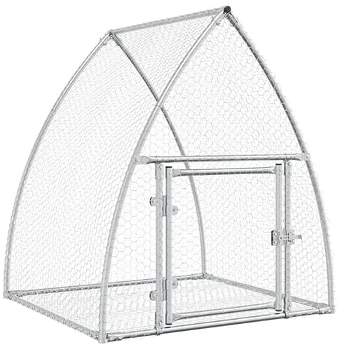 Clapier à lapins en acier galvanisé, 100 x 105 x 120 cm, robuste, pour lapins et rongeurs, résistant aux intempéries et facile d'entretien