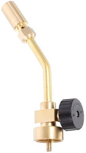 Mapp Propane Torche de soudage professionnelle en laiton avec tête de flamme de refroidissement, chalumeau domestique de soudure gaz pour plomberie et soudure, portable et haute