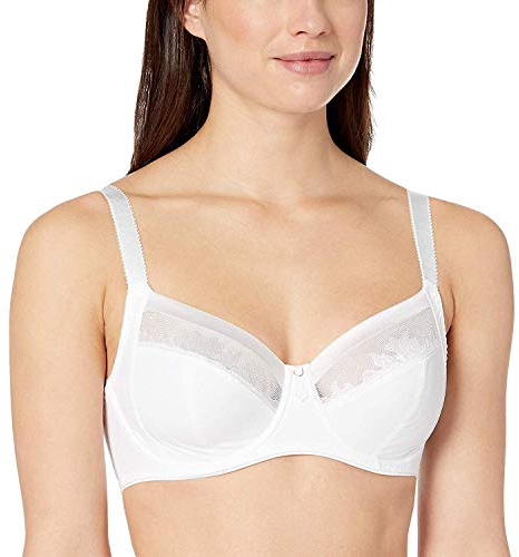 Fantasie Women's Illusion Underwire Side Suport Bra Full Coverage, White, 34FF