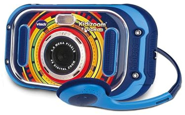 VTech Kidizoom Touch 5.0 Appareil Photo numérique pour Enfant, Couleur Bleue, Version espagnole (80-163522)