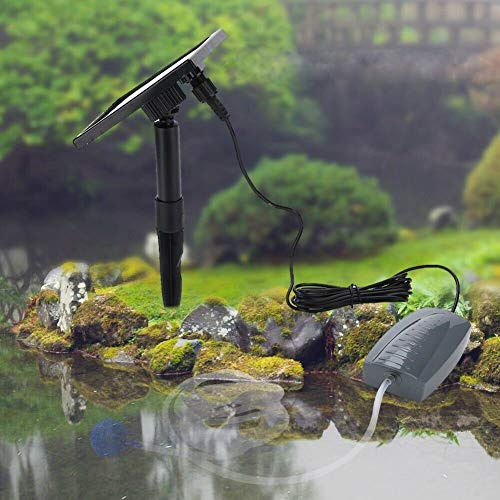 Garden mile Pompe à air submersible à énergie solaire pour bassin de jardin, aérateur d'oxygène, piscine, aquarium, aquarium, fontaine d'eau hydroponique, débit horaire 120 litres