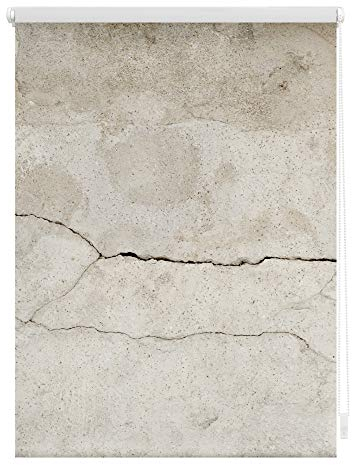 Lichtblick Klemmfix Verdunklungs-Rollo mit Motiv, ohne Bohren, Blickdicht, Seitenzugrollo, Made in Germany, Beton - Grau 80 x 150 cm