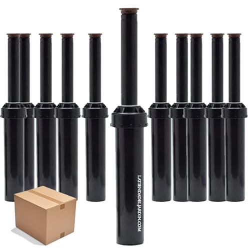 Pack 50 DIFUSOR DE RIEGO LPS417, alcance 5.2 metros, altura 10 cm, toberas intercambiables, ángulo ajustable