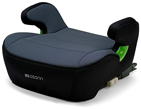 Osann Junior Isofix, Sitzerhöhung Auto Kinder, Kindersitzerhöhung mit Isofix 126-150cm (ca. 15-36 kg), Sitzschale i-Size - Nero