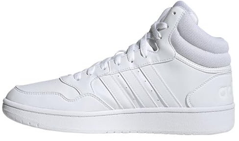 adidas Herren Hoops 3.0 Mid Lifestyle Basketball Classic Vintage Shoes Schuhe, Cloud White/Cloud White/Cloud White, 48 EU