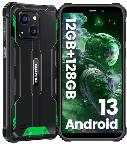 OUKITEL WP32 Téléphone Portable Débloqué, 12Go+128Go Android 13 Smartphone Pas Cher, IP68 étanche, 6300mAh 6 HD+ Display Smartphone 4G, Octa Core Processor, 20MP Panorama Camera, Dual SIM, OTG, WiFi
