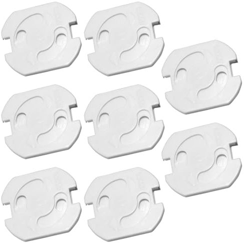 8 Pezzi Copriprese per Bambini, Copripresa Senza Adesivo, Copri Presa Elettrica Bambini, Protezione per Prese di Sicurezza per Bambini, Copri Presa Elettrica con Meccanismo a Rotazione