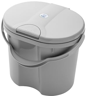 Rotho Babydesign TOP Windeleimer - recycelt - Windeleimer - geruchsdicht - ohne Nachfüllkasetten - Wickeleimer - grau