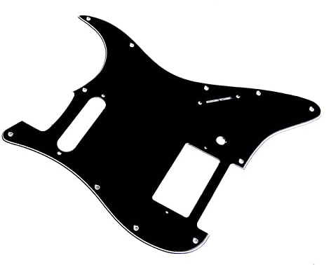 XINGLIDA 3-lagiges schwarzes Gitarren-Pickguard für HS Single Strat Humbucker