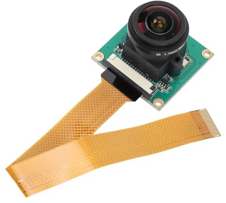 Topiky Modulo Telecamera HD 1080P, Modulo Telecamera Interfaccia CSI Grandangolare da 5 MP 175° 2592x1944, Sensore OV5647, Obiettivo da 3,6 Mm, Messa a Fuoco Manuale, per RasPi 5 Zero