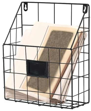 Acunny Étagère murale, porte-journaux pour le mur, étagère à journaux, organisateur de rangement stable pour courrier, livres, brochures et les types de journaux