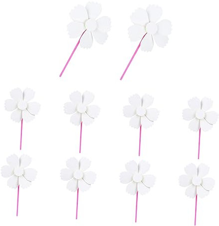 MOLUCKFU 10pièces Moulinets Vides à Peindre Papier Jouets Éducatifs pour Garçon Fille Style Vague Activité Artistique Et Créative pour Développement Motricité Et Cognition des