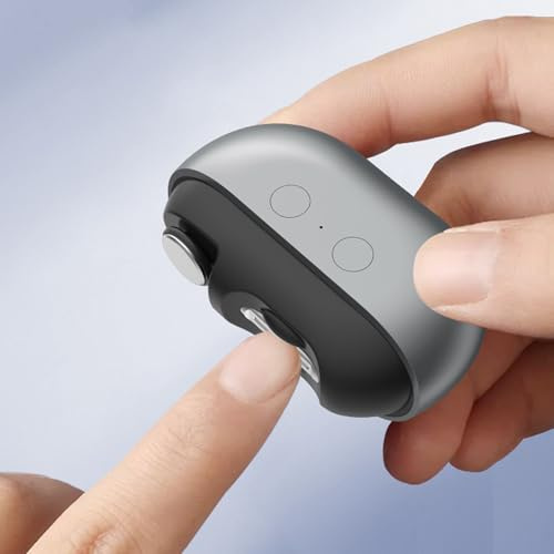 3 I 1 Electric Polishing Automatic Nail Clippers, 2 Speed ​​Electric Nail Clippers för Fingrar och Tår Vuxna, Laddningsbart Nagelfilpaket för Tjocka Tånaglar (Svart)