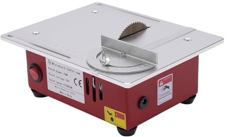 Mini sega circolare da tavolo, 9200 – 9500 giri/min, sega circolare portatile di precisione, alimentatore a 7 marce, regolabile, multifunzione, lavorazione del legno, fai da te