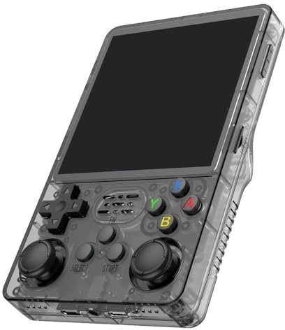 YUYQAQ R36s Plus - Console di gioco portatile retrò open source, console per videogiochi con scheda TF 64/128G, batteria da 3000 mAh, sistema Linux, schermo IPS da 4 pollici portatile