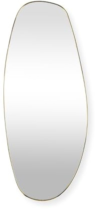 SensaHome Leandro Wandspiegel – Organischer Spiegel – Asymmetrisches Design – 120x50 cm – Gold