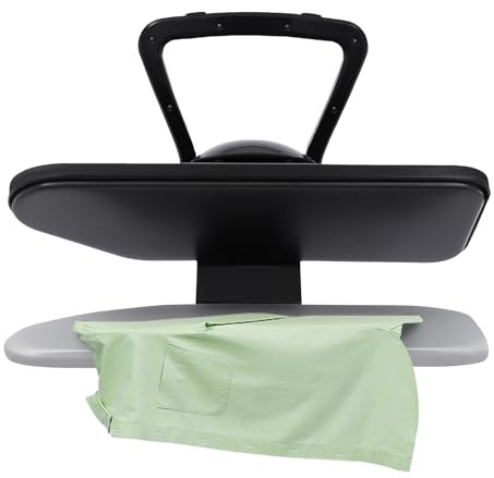 Pressa a vapore intelligente da 2200 W, 26 pollici, con touchscreen, 5 programmi di tessuto e serbatoio dell'acqua rimovibile da 1 l, pressa da stiro professionale per nylon, seta, cotone, lino (nero)