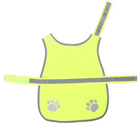 VALICLUD Reflektierende Sicherheitsweste für Kleine Hunde Verstellbar Atmungsaktiv Fluoreszierend Grün Reflektorweste zum Gassigehen und Hundewandern