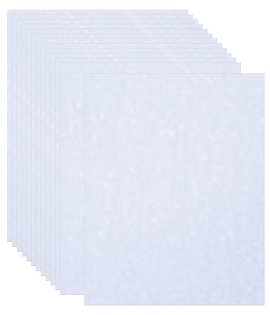 Acidea 100 Sheets Parchment Cardstock, 180GSM A4 Light Blue Printed Parchment Paper, Blank Certificate Paper for Printing, Invitations, Crafts, Business Cards