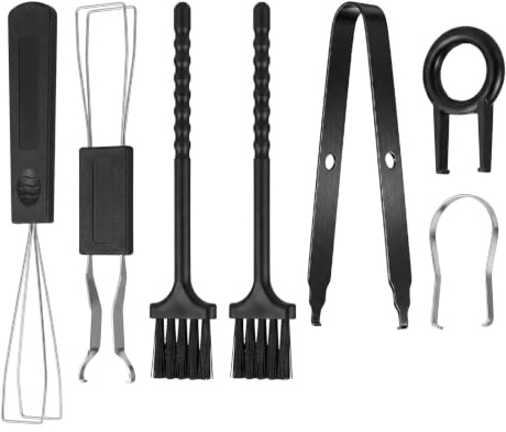 Tgsedr 7 stycken nyckellocksborttagare verktygsset med knapplocksborttagare, strömbrytaravdragare, pincett, rengöringsborstar, keycap-remover för tangentbord, universellt användbar för PC bärbar dator