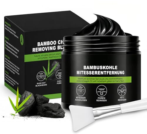 120ml Mitesser Entfernungsmaske, Peel Off Maske | Tiefenreinigende Gesichtsmaske gegen Unreinheiten, Anti Mitesser & Porenreinigung, für Männer und Frauen, inklusive Pinsel