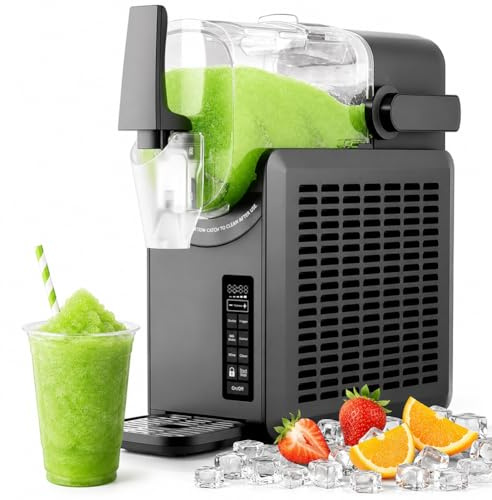 BAKAJI Macchina per Granita Capacità 2 Litri, Slushie Machine per Sorbetti, Gelati, MilkShake, Frozen Yougurt, Margarita, Cocktail con Pannello Led Touch e Funzione Mantieni al Freddo