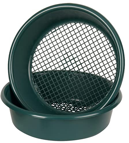 Wham Large Plastic Round Garden Sieve Riddle Riddler Soil Sifter Mesh Gardening Tool - Green