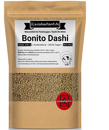 Asiafoodland - Big Pack - Bonito Dashi - Würzmittel für Fischsuppe - Dashi No Moto Pulver, 1er Pack (1 x 130g)