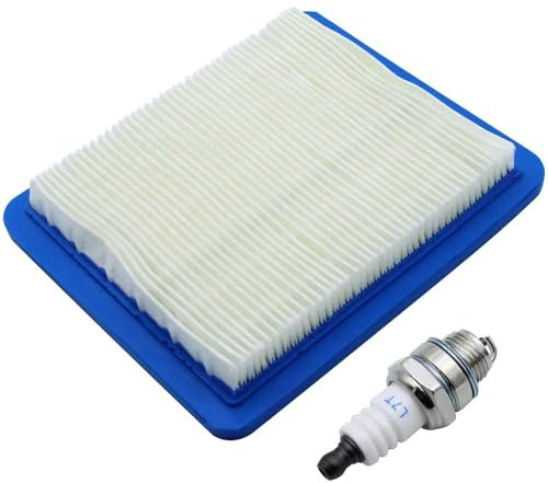 BlueXP 1 Pack Air Filter Mower and NGK Plug Spark Service Kits Lawn Mowers Briggs and Stratton Air Filter Cartridge Engine