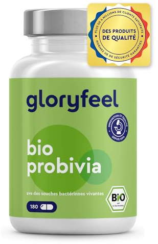 Bio Probióticos y Prebióticos Intestinales - 180 Cápsulas de liberación prolongada - 20 mil millones de UFC, 21 cepas bacterianas + Inulina orgánica - Lactobacillus y Bifidobacterium