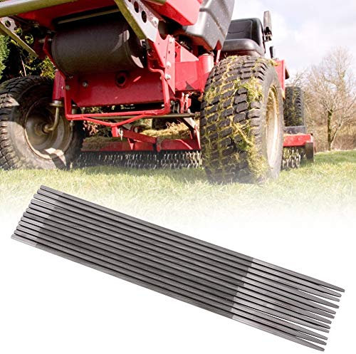 Limes d'affûtage rondes de 4 mm 5/32 pouces, fichiers d'affûtage de tronçonneuse, 12 pièces portant le fichier de scie à chaîne rond en acier, pour tondeuse