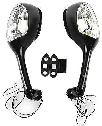 KSHSAA Für Suzuki GSXR 600 750 1000 K5 K6 K7 K8 K9 SV650 SV650S SV1000 SV1000S Motorrad Mit Blinker Spiegel Rückseite Spiegel Spiegel