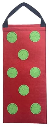 KERALI Upside Down Tomaten-Pflanzgefäß, Vliesstoff hängende Tomaten kopfüber Erdbeere Grow Bags Hängende Pflanzbeutel für Obst, Gemüse, Erdbeere, Tomaten