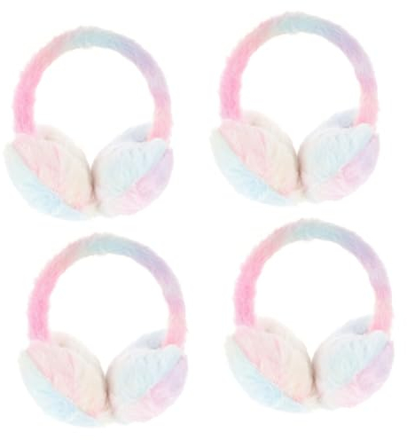 LIFKOME 4stücke Ear Plush Warm Earmuff Für Damen Faltbare Ohrenschützer Für Winter Und Für Outdoor-aktivitäten Wie Ski Wandern Und Laufen Blau