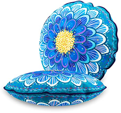 Bine Brändle - Dekokissen - Bunte Auswahl - Kissen mit Füllung - Mandalas - Bordürenliebe - Blüten - Blätter - Seerosenteich - Unterwasserwelt - Herzen - Monster - Regenbogen