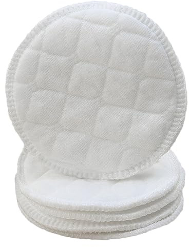 Waschbare Stilleinlagen Weiß aus Baumwolle für Stillende | Dreilagig, Weich und Absorbierend, nach Geburt für Nursing und Feeding, 100 Stück Packung