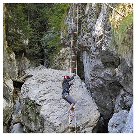 LUMSGN Échelle de Secours, échelle de Secours d'incendie de 1 à 6 étages, échelle de Corde d'évacuation d'urgence, échelle d'ingénierie d'escalade, échelle de sécurité en Nylon résistant aux Flamme
