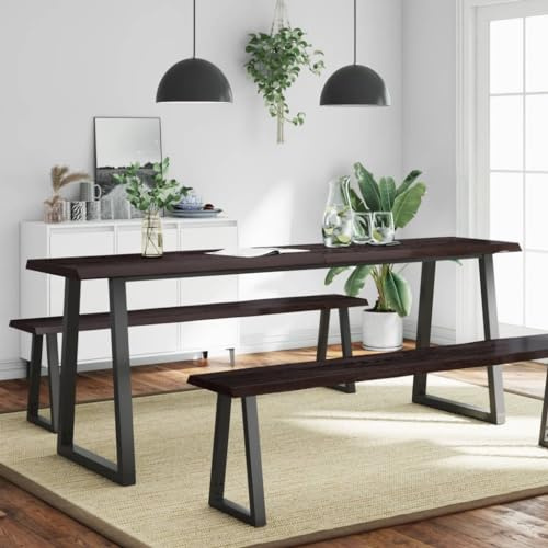 HEFZGDB Tischplatte 200x60x(2-4) cm Massivholz Behandelt Baumkante Waschtischplatte Arbeitsplatte Schreibtischplatte Esstisch für Büro Konferenzraum Küche Studienraum